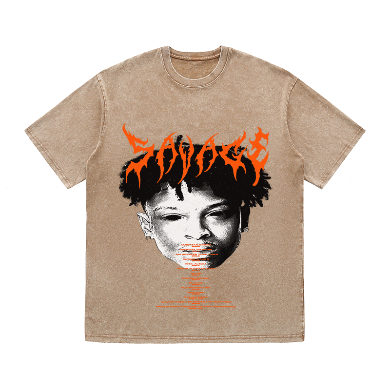 21 SAVAGE HEAVY WEIGHT COTTON TEE-8882